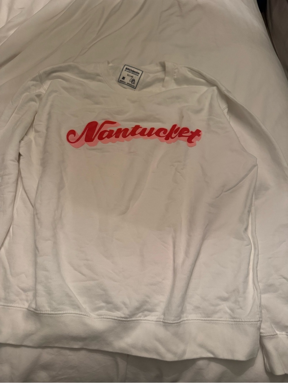 Nantucket White Crewneck Sweatshirt